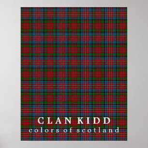 Clan Kidd Colours of Scotland Tartan Poster