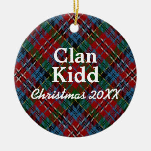 Clan Kidd Scottish Tartan Ceramic Ornament