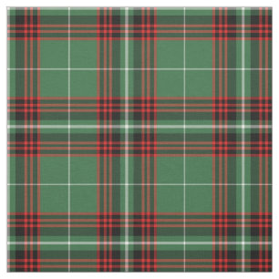 Clan Kiernan Tartan Green Irish Plaid Fabric