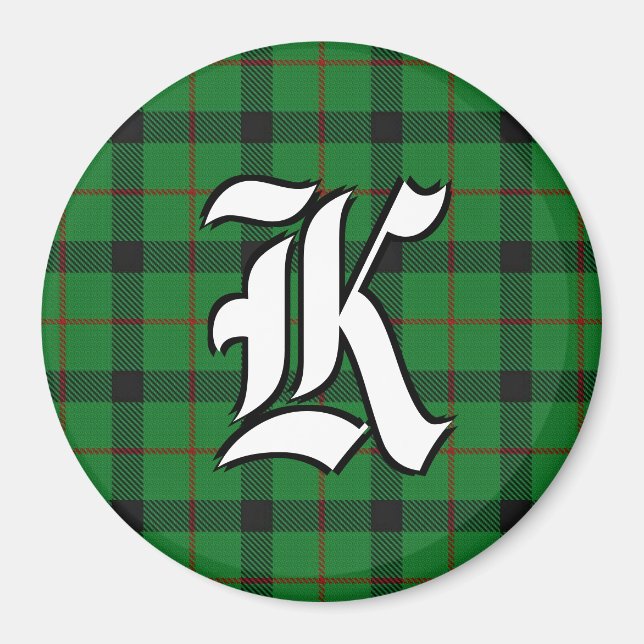 Clan Kincaid Tartan Plaid Accents Magnet (Front)