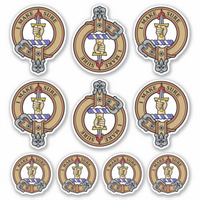 Clan Kirkpatrick Crest Sticker Set (Front)