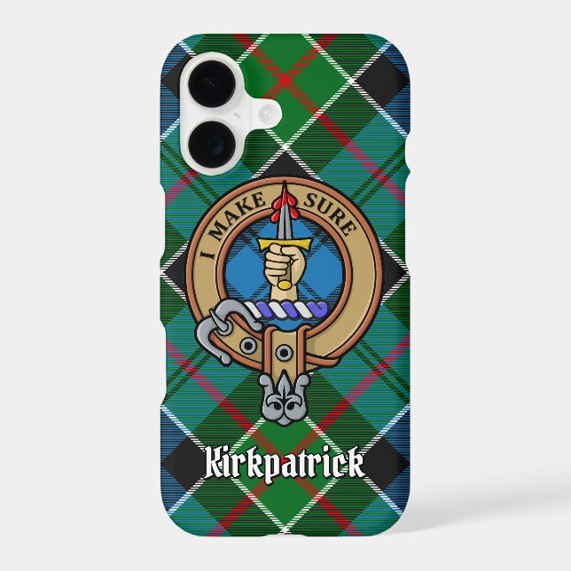 Clan Kirkpatrick Crest sur Tartan (Verso)