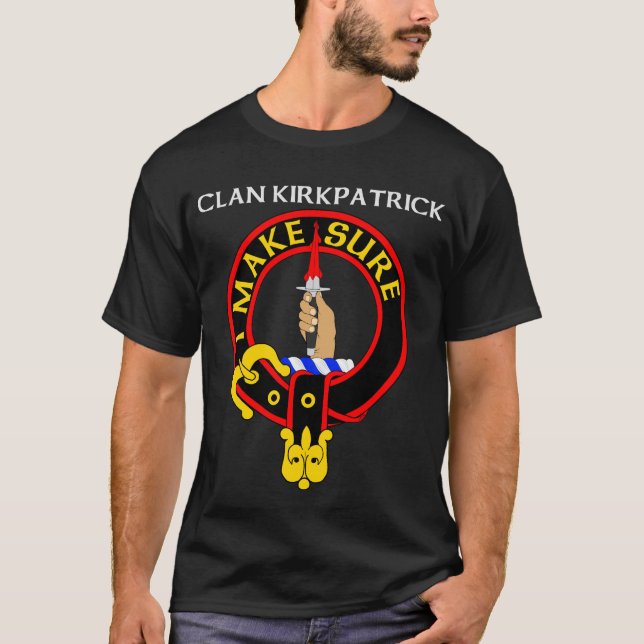 Clan Kirkpatrick red badge T-shirt (Front)