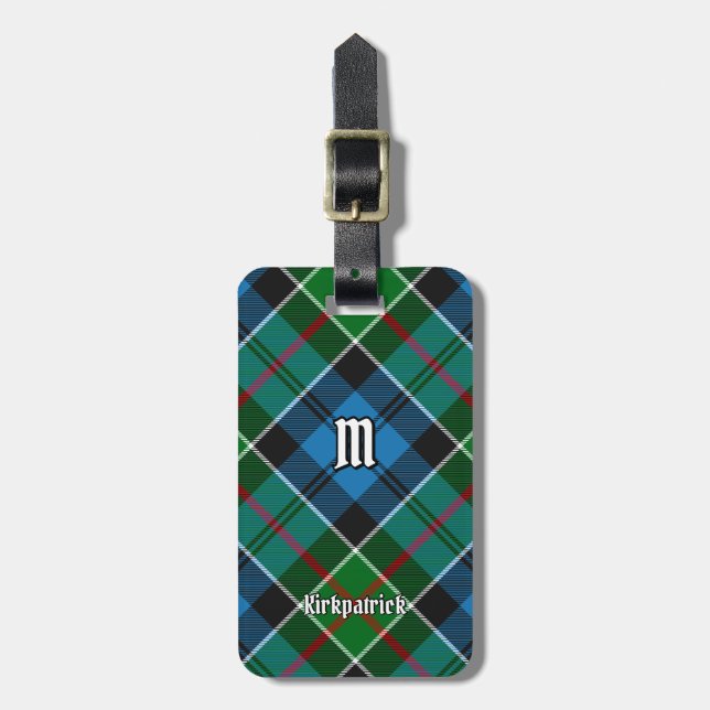 Clan Kirkpatrick Tartan Luggage Tag (Front Vertical)