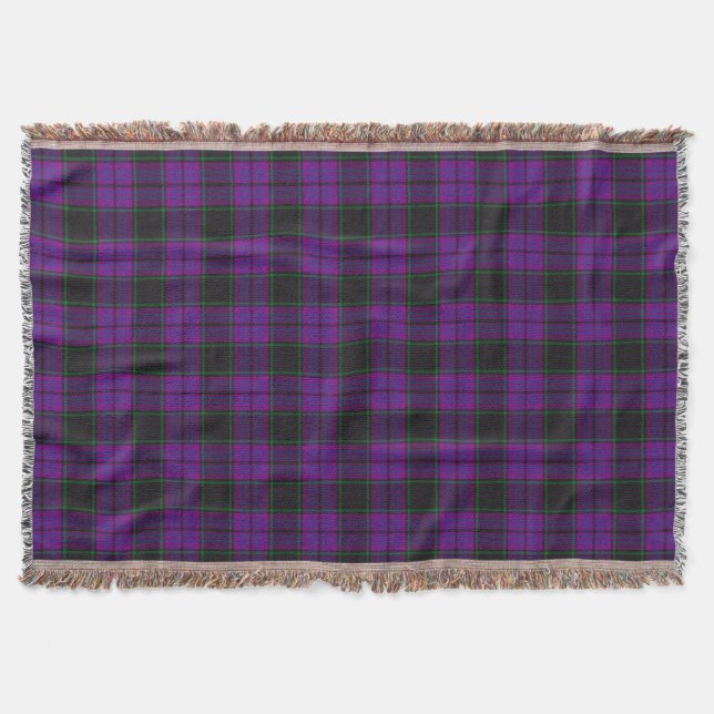 Clan Laird Tartan Throw Blanket (Front)