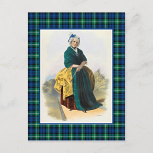 Clan Lamont Vintage Illustration Tartan Frame Postcard