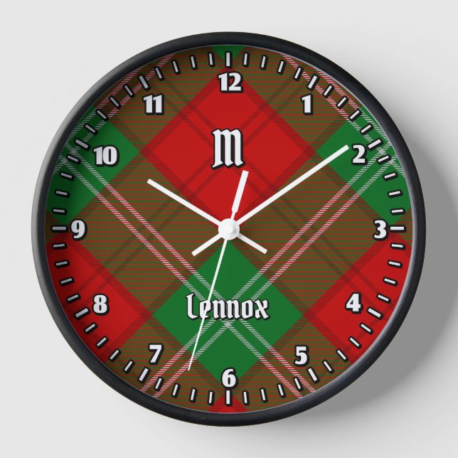 Clan Lennox Tartan Clock (Front)