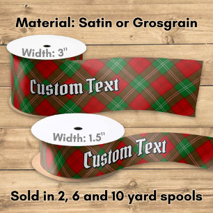 Clan Lennox Tartan Satin Ribbon