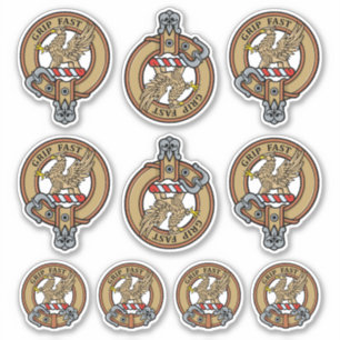 Clan Leslie Crest Sticker Set