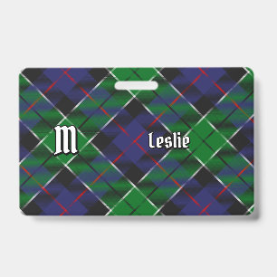 Clan Leslie Hunting Tartan Badge