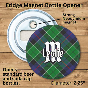 Clan Leslie Hunting Tartan Bottle Opener