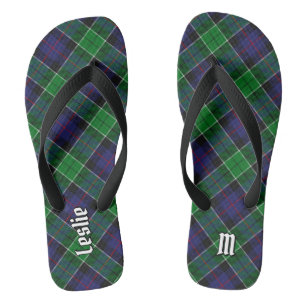 Clan Leslie Hunting Tartan Flip Flops