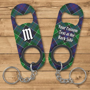 Clan Leslie Hunting Tartan Keychain Bottle Opener