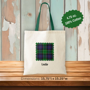 Clan Leslie Hunting Tartan Tote Bag