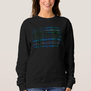 Clan Leslie of the Hebrides Scottish tartan US fla Sweatshirt