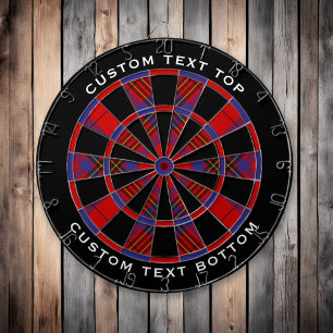 Clan Leslie Red Tartan Dartboard