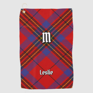 Clan Leslie Red Tartan Golf Towel