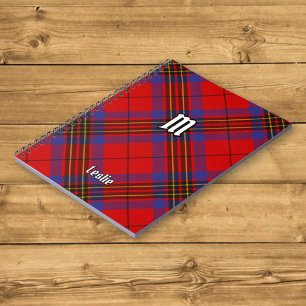 Clan Leslie Red Tartan Notebook