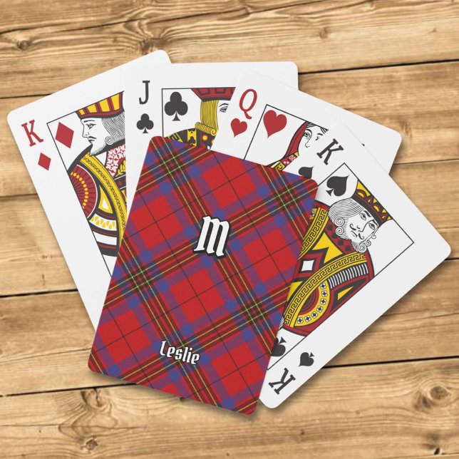 Clan Leslie Red Tartan Playing Cards (Creator Uploaded)