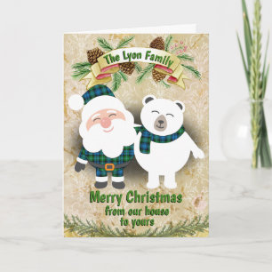 Clan Lyon Tartan Plaid Christmas Holiday Card