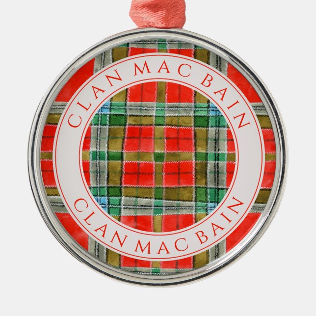 CLAN MAC BAIN Premium Round Ornament (Front)