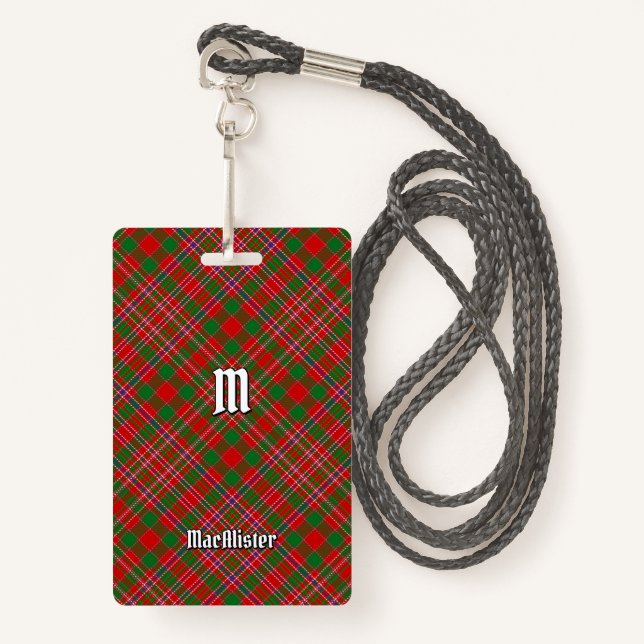 Clan MacAlister Badge Tartan (Devant avec lanière)