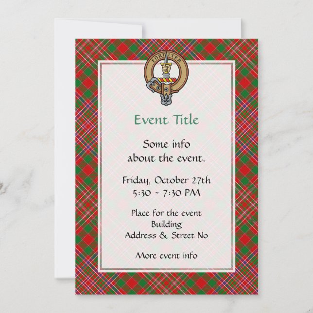 Clan MacAlister Crest Invitation (Front)