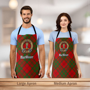 Clan MacAlister Crest over Glenbarr Tartan Apron