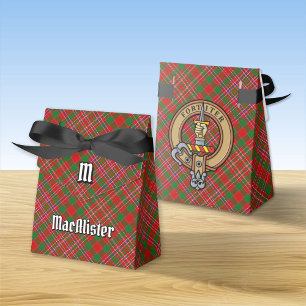 Clan MacAlister Crest over Tartan Favor Box
