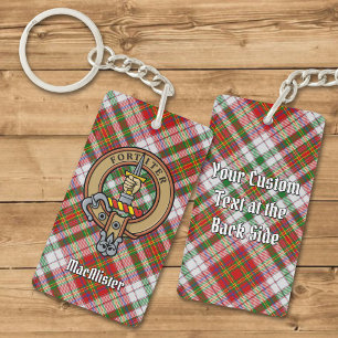 Clan MacAlister Crest sur la robe Tartan Porte - c