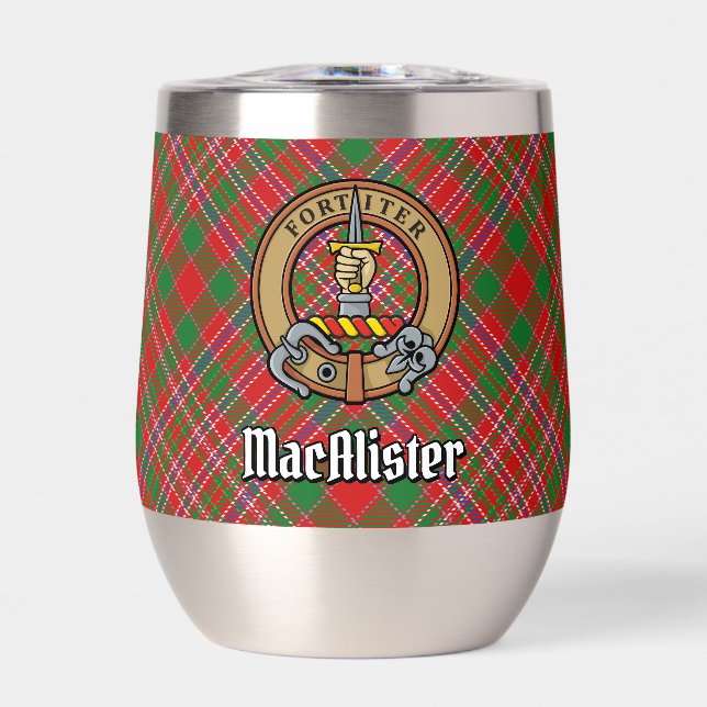 Clan MacAlister Crest sur Tartan (Avant)