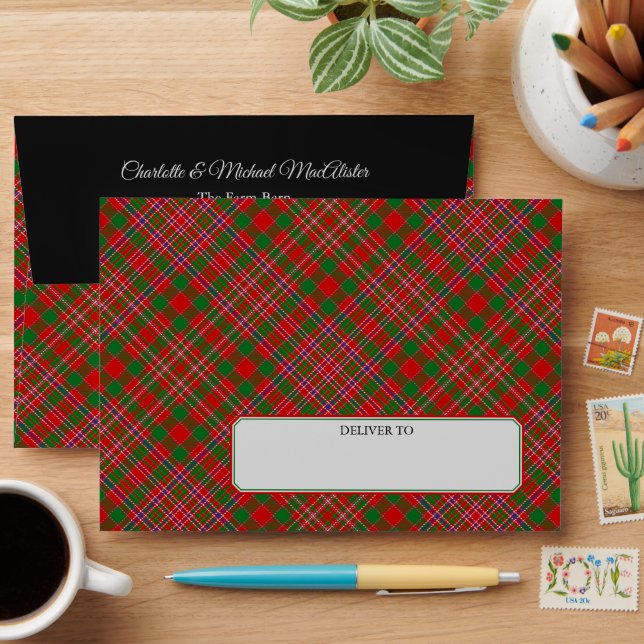 Clan MacAlister Enveloppe Tartan (Desk)