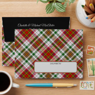 Clan MacAlister habillage Tartan Enveloppe