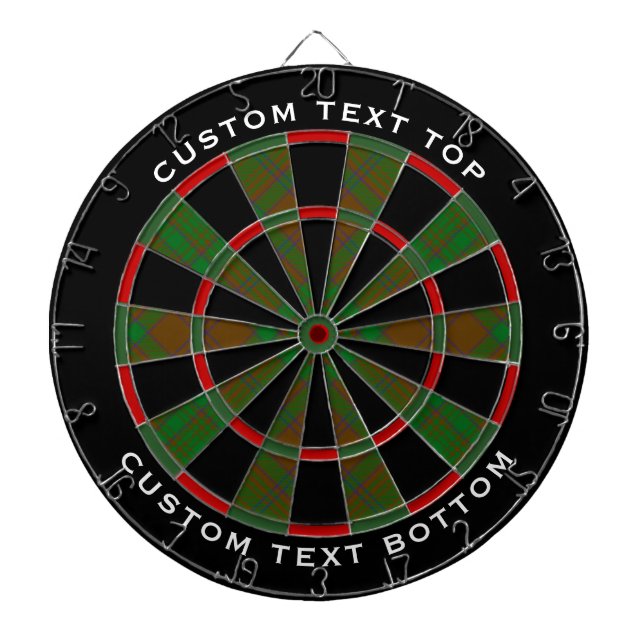 Clan MacAlister of Glenbarr Hunting Tartan Dartboard (Front)