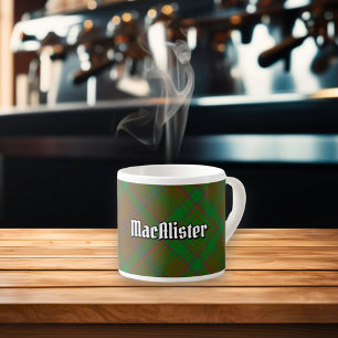 Clan MacAlister of Glenbarr Hunting Tartan Espresso Cup