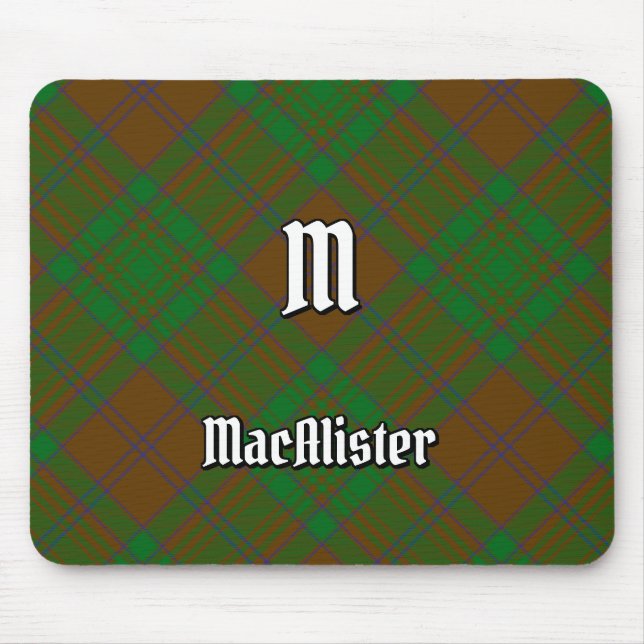 Clan MacAlister of Glenbarr Hunting Tartan Mouse Pad (Front)