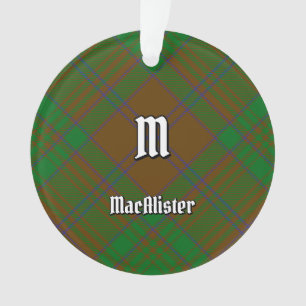 Clan MacAlister of Glenbarr Hunting Tartan Ornament