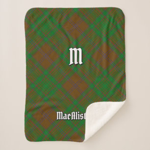 Clan MacAlister of Glenbarr Hunting Tartan Sherpa Blanket