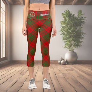 Clan MacAlister of Glenbarr Tartan Capri Leggings