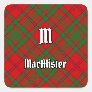 Clan MacAlister of Glenbarr Tartan Square Sticker