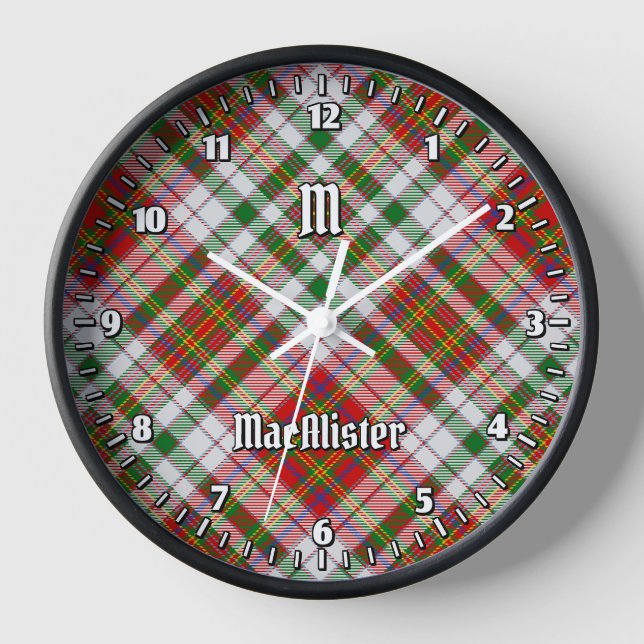 Clan MacAlister Robe Tartan Grande horloge (Recto)