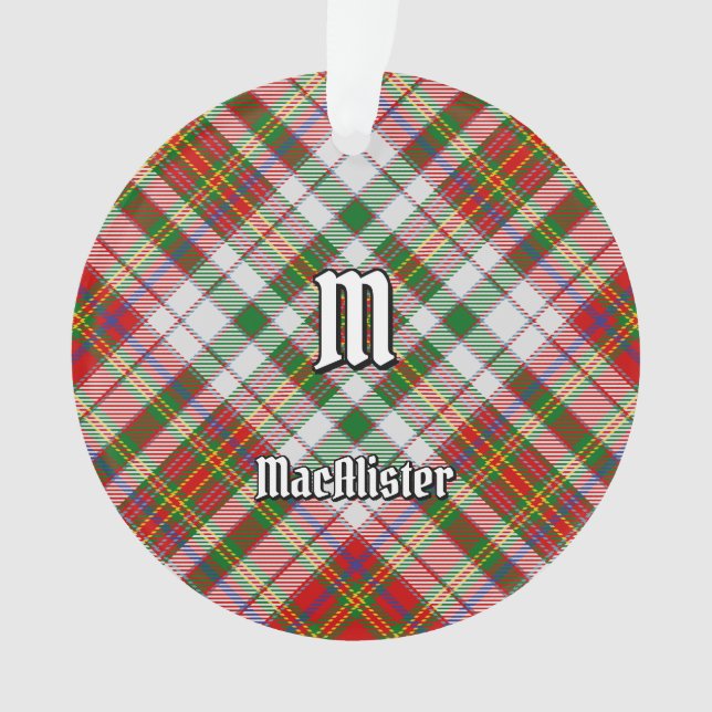 Clan MacAlister Robe Tartan Ornament (devant)
