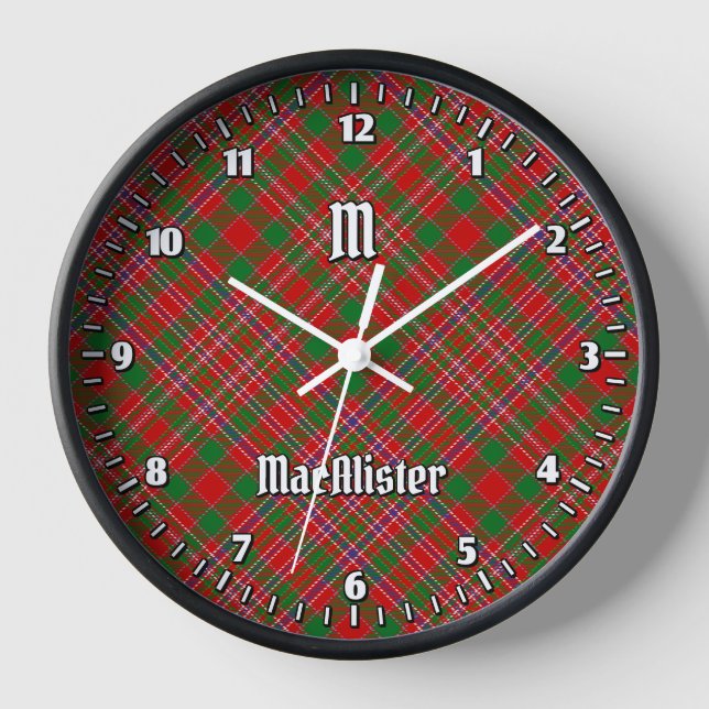 Clan MacAlister Tartan Grande horloge (Recto)