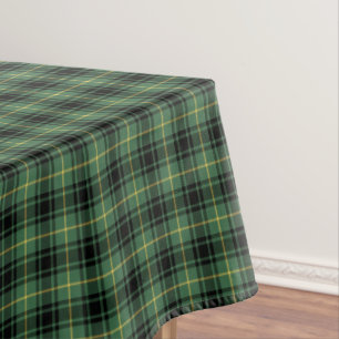 Clan MacArthur Black and Green Scottish Tartan Tablecloth