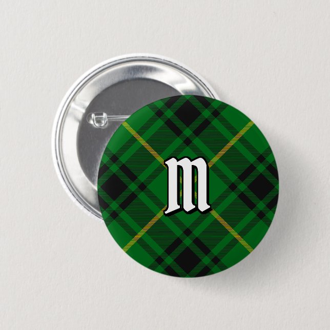 Clan MacArthur Tartan 2 Inch Round Button (Front & Back)
