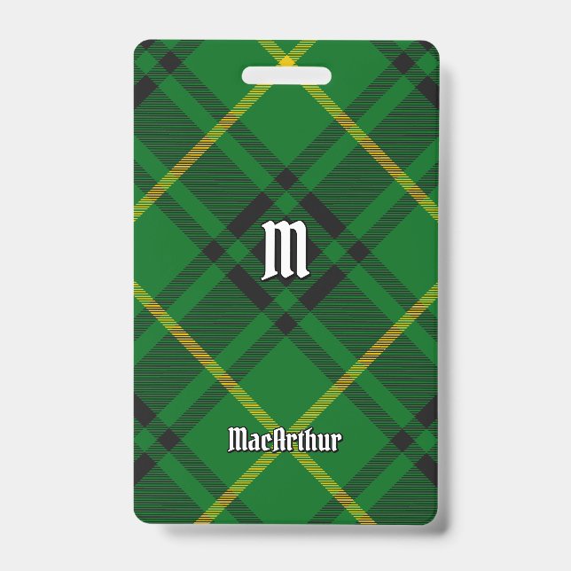 Clan MacArthur Tartan Badge (Front)