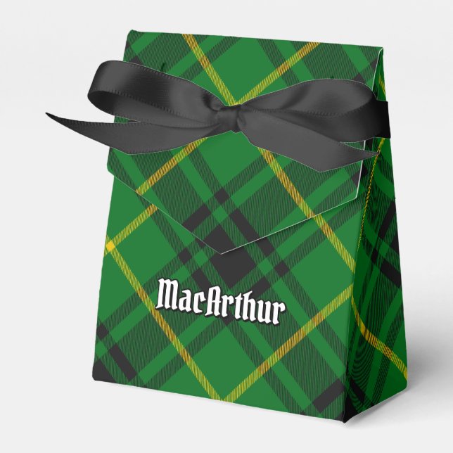 Clan MacArthur Tartan Favor Box (Front Side)