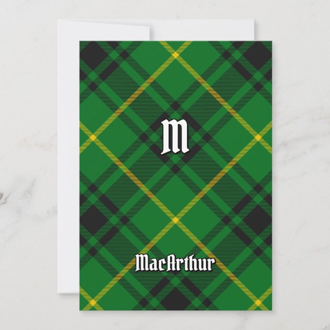 Clan MacArthur Tartan Invitation (Front)