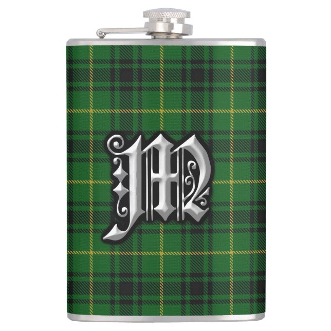 Clan MacArthur Tartan Old Scotland Flask (Front)