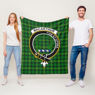 Clan MacArthur Tartan Plaid Fleece Blanket